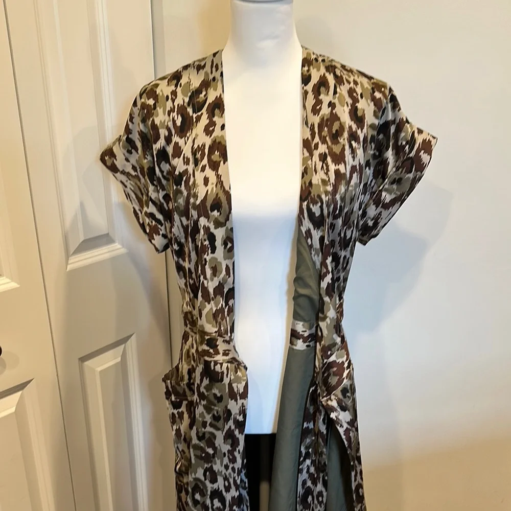 J. Crew Animal Print Tie-Front Wrap Dress